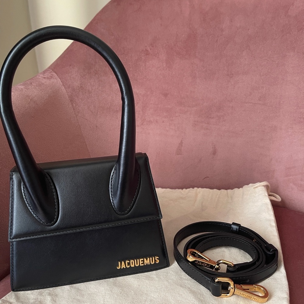 Jacquemus Black Leather Handbag